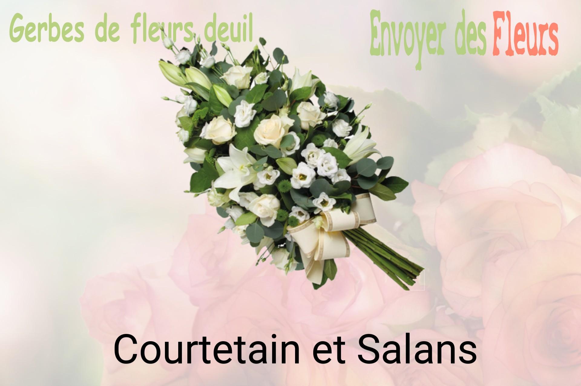 Gerbe de fleurs de deuil livrée à Courtetain-et-Salans